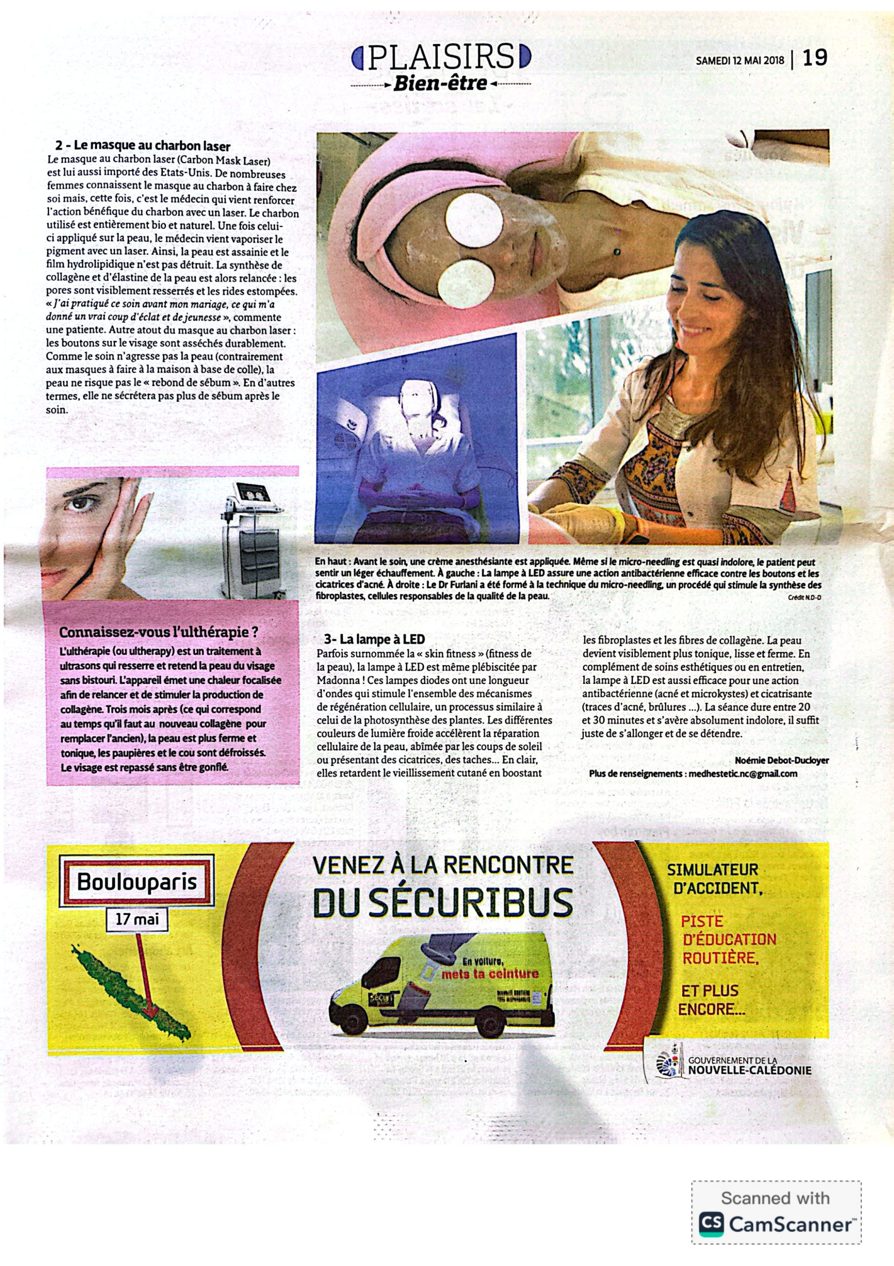Article PDF - Micro-needling, charbon laser et lampe LED