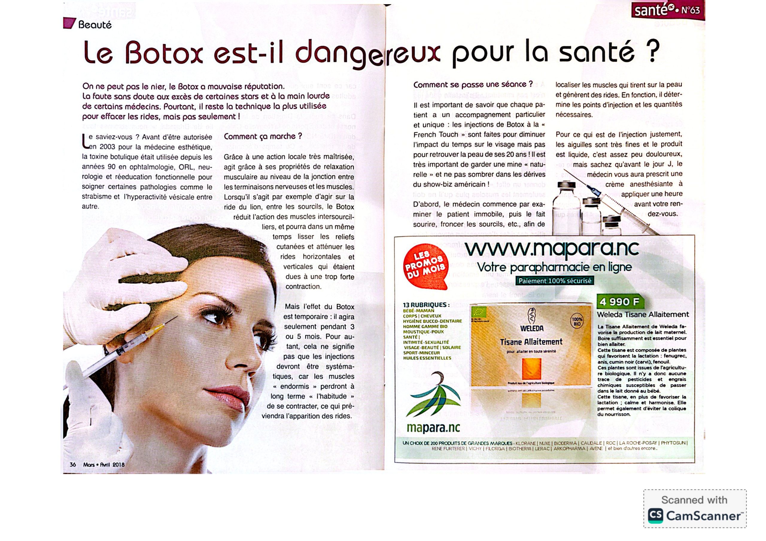 Article PDF - Le Botox est-il dangereux pour la santé